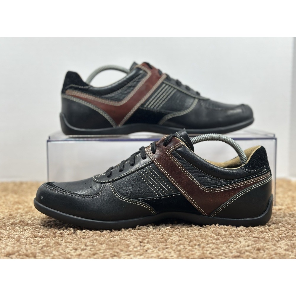 Fossil Leather Sneakers - Black And Brown Casual Shoes Men's Size 7 - Rare!
